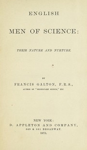 Cover of: English men of science: their nature and nurture
