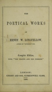 Cover of: The poetical works of Henry W. Longfellow by Henry Wadsworth Longfellow