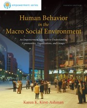 Cover of: Human Behavior In The Macro Social Environment by 