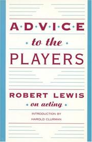 Cover of: Advice to the Players by Robert Lewis
