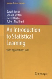 Cover of: An Introduction To Statistical Learning With Applications In R by 