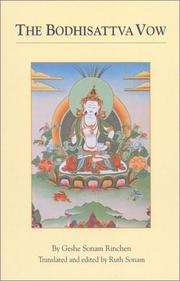Cover of: The Bodhisattva vow by Sonam Rinchen