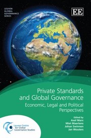 Cover of: Policy Standards And Global Governance Legal And Economic Perspectives