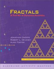 Cover of: Fractals (The Tool Kit of Dynamic Activities) by Jonathan Choate, Robert Devaney, Alice Foster