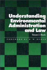 Cover of Understanding environmental administration and law by Susan J. Buck