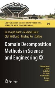 Cover of: Domain Decomposition Methods In Science And Engineering Xx