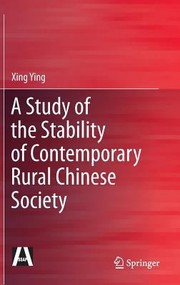 Cover of: A Study Of The Stability Of Contemporary Rural Chinese Society