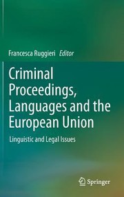 Cover of: Criminal Proceedings Linguistic And Legal Issues