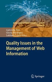 Cover of: Quality Issues In The Management Of Web Information