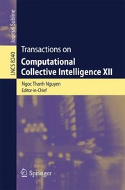 Cover of: Transactions On Computational Collective Intelligence Xii