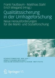 Cover of: Qualitatssicherung in Der Umfrageforschung
            
                Schriftenreihe Der Asi  Arbeitsgemeinschaft Sozialwissensch