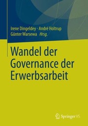 Cover of: Wandel der Governance der Erwerbsarbeit German Edition