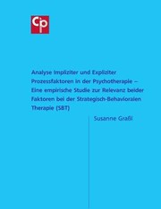 Cover of: Analyse Impliziter Und Expliziter Prozessfaktoren In Der Psychotherapie