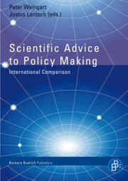 Cover of: Scientific Advice to Policy Making