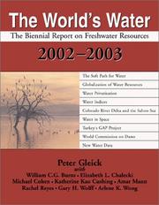 Cover of: The World's Water 2002 - 2003: The Biennial Report on Freshwater Resources