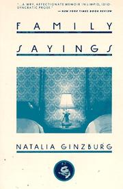 Cover of: Family sayings | Natalia Ginzburg