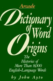 Cover of: Dictionary of Word Origins by John Ayto