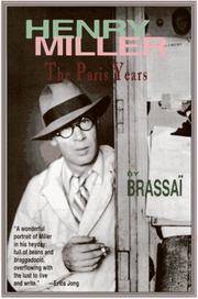 Cover of: Henry Miller, the Paris years