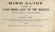 Cover of: Bird guide: Land birds east of the Rockies