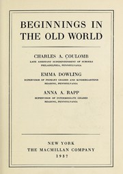 Cover of: Beginning in the old world by C. A. Coulomb