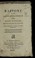 Cover of: Rapport fait a la Convention nationale par Boissy-d'Anglas, repre sentant du peuple, dans la se ance du 21 vento se, 3me. anne e re publicaine