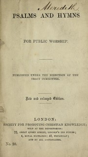 Cover of: Psalms and hymns for public worship
