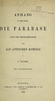 Cover of: Die Parabase und die Zwischenakte der alt-attischen Komödie