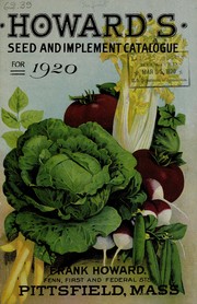 Cover of: 1920 Frank Howard's annual Spring catalog of reliable seeds that grow