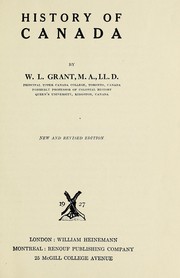 Cover of: History of Canada by W. L. Grant
