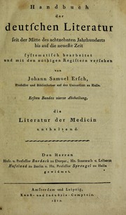 Cover of: Handbuch der deutschen Literatur: seit der Mitte des achtzehnten Jahrhunderts bis auf die neueste Zeit