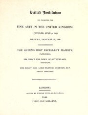 Cover of: British Institution catalogues, 1840 to 1850