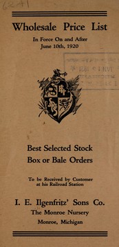 Cover of: Wholesale price list in force on and after June 10th, 1920