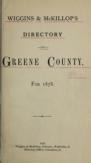 Cover of: Wiggins & McKillop's Directory of Greene County, for 1878 by 