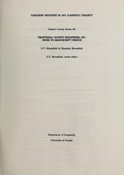 Cover of: Frontenac County industries, 1871: index to manuscript census