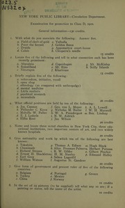 Cover of: Examinations for promotion by New York Public Library.