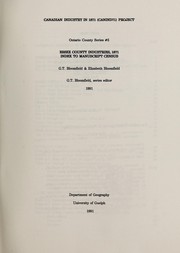 Cover of: Essex County industries, 1871: index to manuscript census