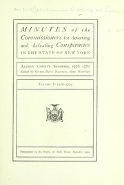 Cover of: Minutes of the Commissioners for Detecting and Defeating Conspiracies in the State of New York. by New York (State). Commissioners for Detecting and Defeating Conspiracies.