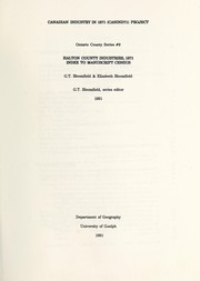 Cover of: Halton County industries, 1871 by G. T. Bloomfield