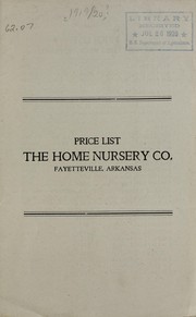 Cover of: Price list of fruit trees, vines and plants: [1919-20]