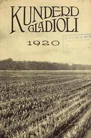 Cover of: Kunderd's gladiolus: 1920