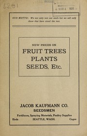 Cover of: New prices on fruit trees, plants, seeds, etc