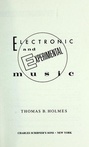 Electronic and experimental music by Thom Holmes