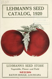 Cover of: Lehmann's seed catalog, 1920