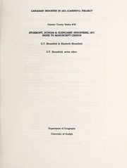 Cover of: Stormont, Dundas & Glengarry industries, 1871 by G. T. Bloomfield