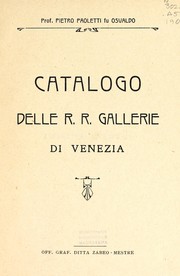 Cover of: Catalogo delle R.R. Gallerie di Venezia