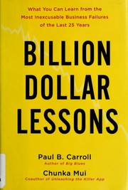 Cover of: Billion dollar lessons | Carroll, Paul