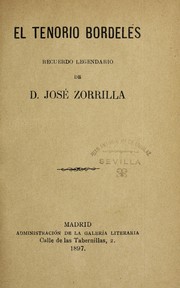 Cover of: El tenorio bordeles: recuerdo legendario