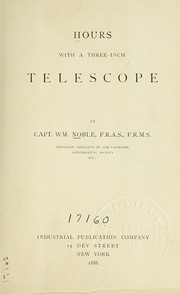 Cover of: Hours with a three-inch telescope