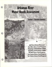 Cover of: Arkansas River water needs assessment