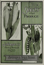 Cover of: Johnson's seed annual: 1920 : seeds that produce